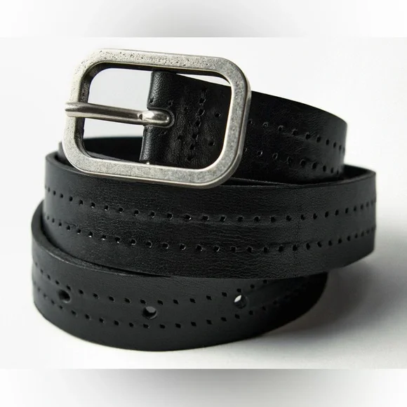 Zara | Accessories | Zara Topstitch Leather Belt Nwt | Poshmark display picture 2